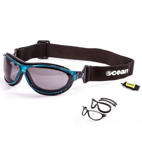 Gafas de Sol Deportivas Ocean Tierra de Fuego Shiny Blue / Smoke