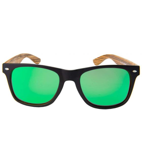 Gafas de Sol Casual Ocean Beach Wood Black Green