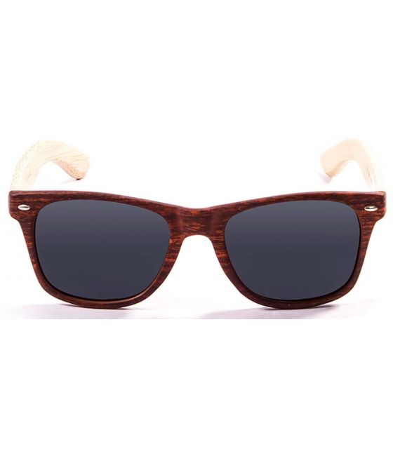 Gafas de Sol Casual Ocean Beach Wood Brown Smoke