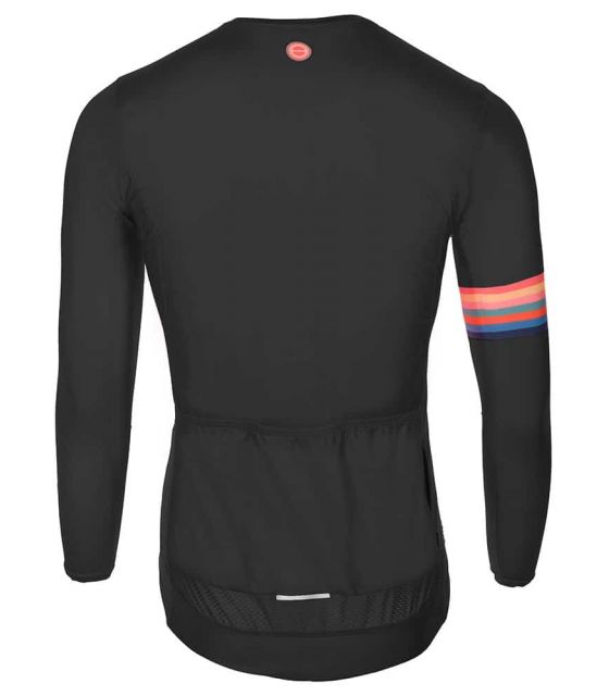 N1 Blueball Maillot Manga Larga Noir avec logo