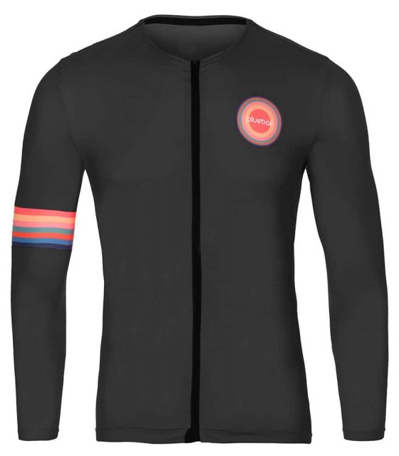 N1 Blueball Maillot Manga Larga Noir avec logo