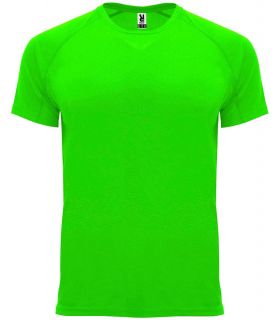Camisetas técnicas running Roly Camiseta Bahrain Verde Fluor