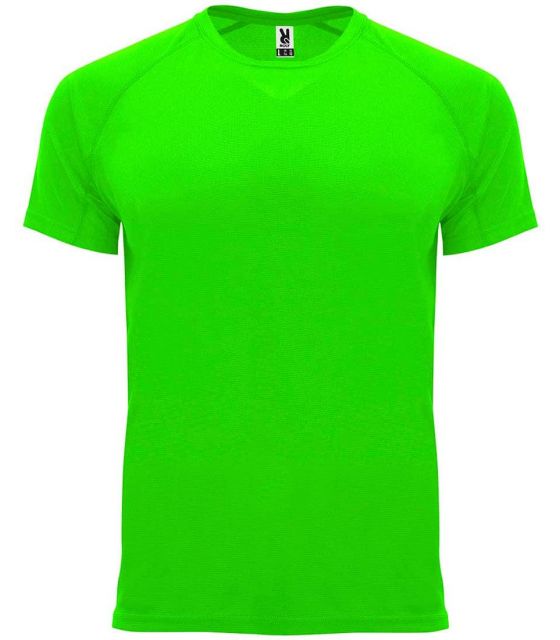 Camisetas técnicas running Roly Camiseta Bahrain Verde Fluor