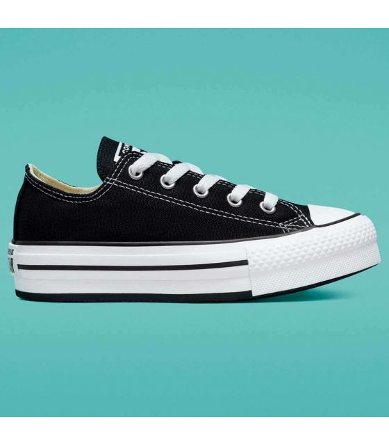 N1 Converr Chuck Taylor All Star Platform Jr Negro