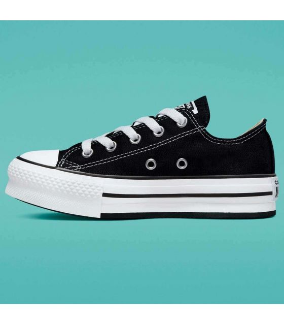 N1 Converr Chuck Taylor All Star Platform Jr Negro