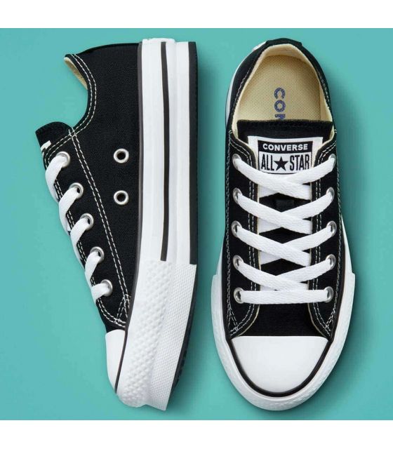N1 Converr Chuck Taylor All Star Platform Jr Negro