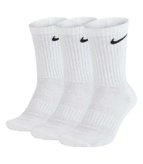 Chaussettes Running Nike Calcetines Cushioned Crew Blanco