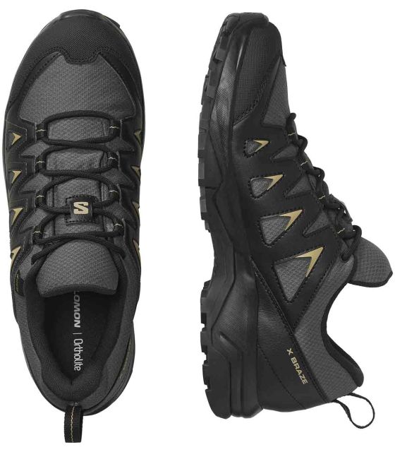 Zapatillas Trekking Hombre Salomon X Braze Gris Gore-Tex